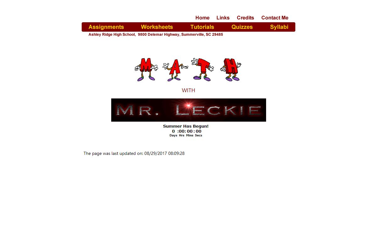 Mr. Leckie's Web Page