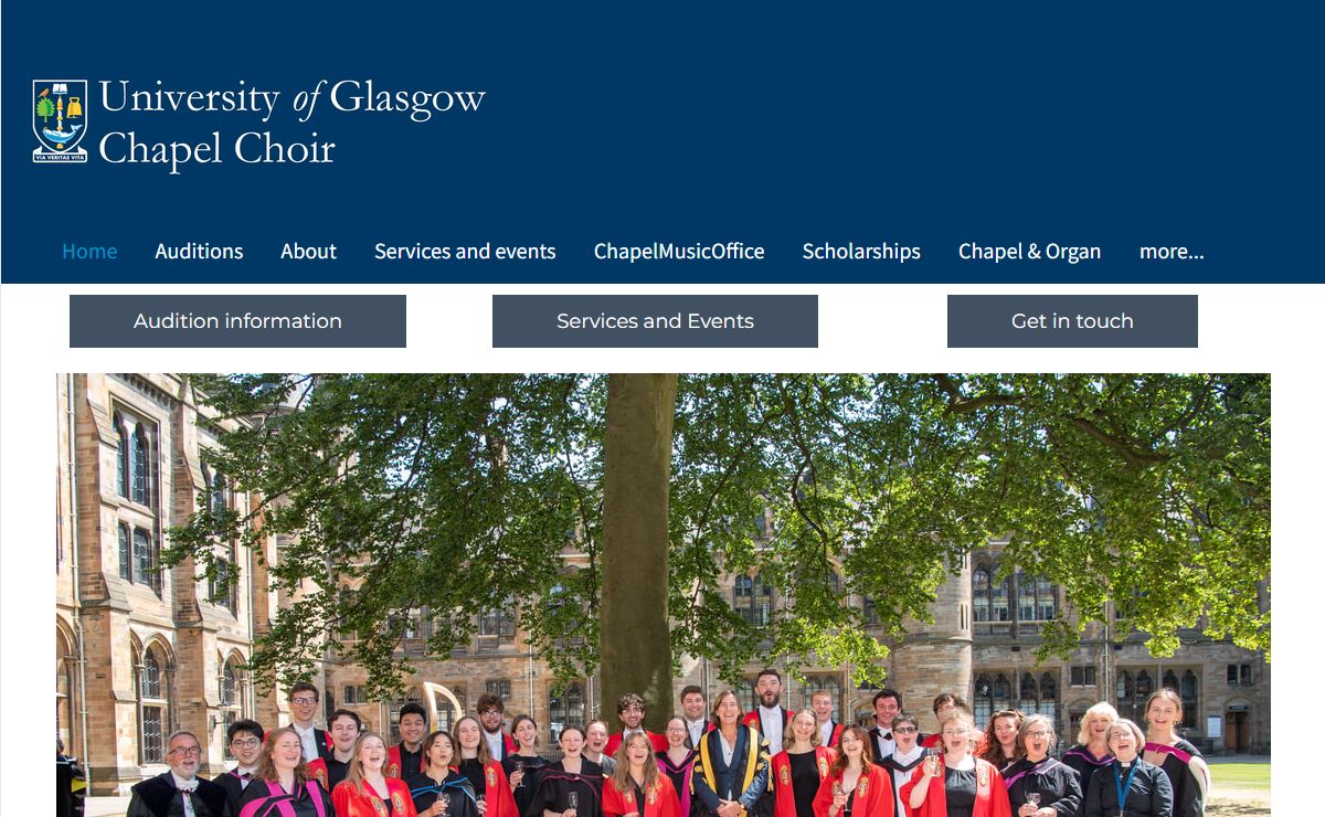 UNIVERSITY OF GLASGOW CHAPEL CHOIR - Home