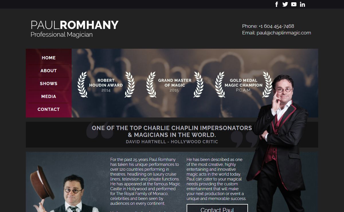Paul Romhany - International Magician & Comedian | Home
