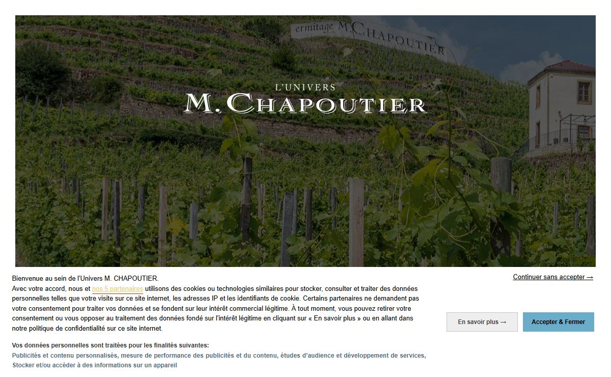 Vente de vin en ligne, M.Chapoutier : producteur vin biodynamie
