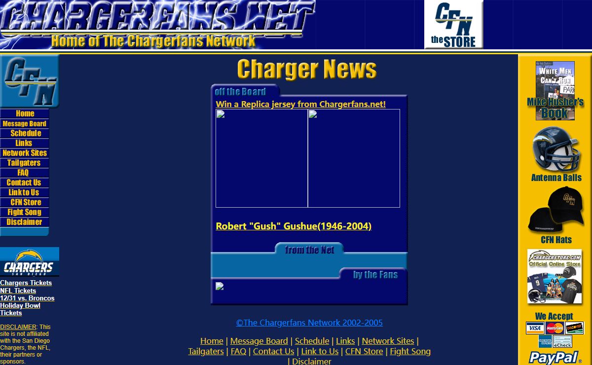 Chargerfans.net - The Chargerfans Network - The site by and for San Diego Charger Fans