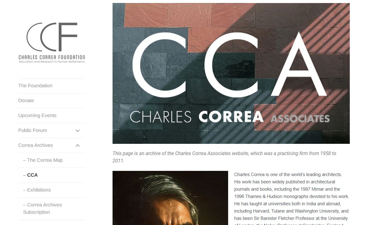 CCA - Charles Correa Foundation