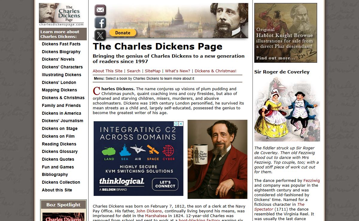 The Charles Dickens Page: His Work, Life, and Times