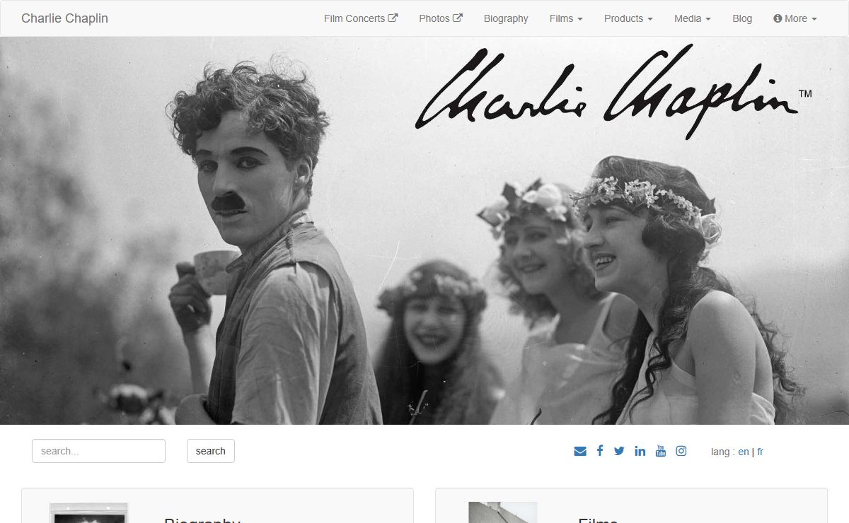 Charlie Chaplin : Official Website