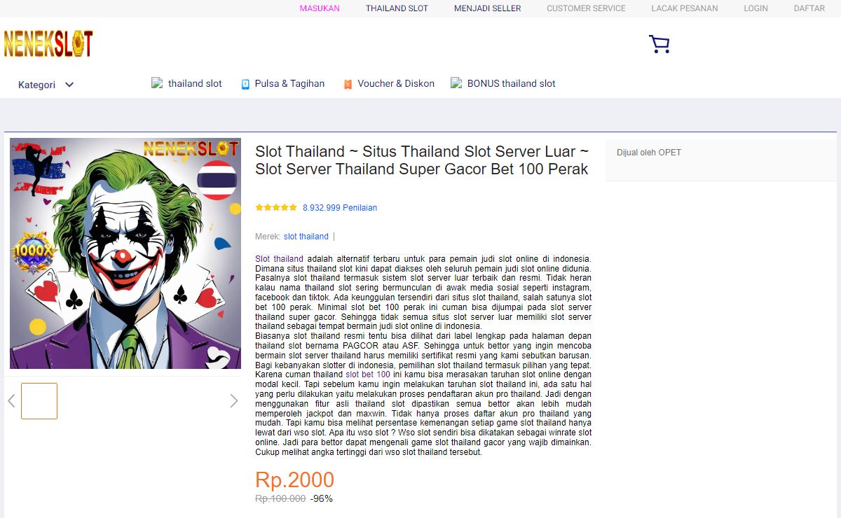 Slot Thailand ~ Situs Thailand Slot Server Luar ~ Slot Server Thailand Super Gacor Bet 100 Perak