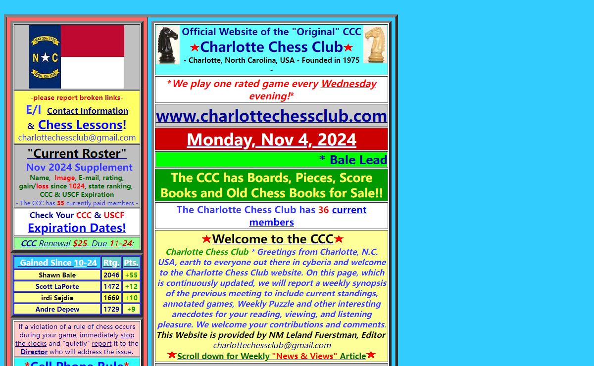Charlotte Chess Club News & Views