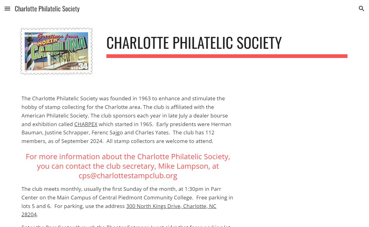 Charlotte Philatelic Society