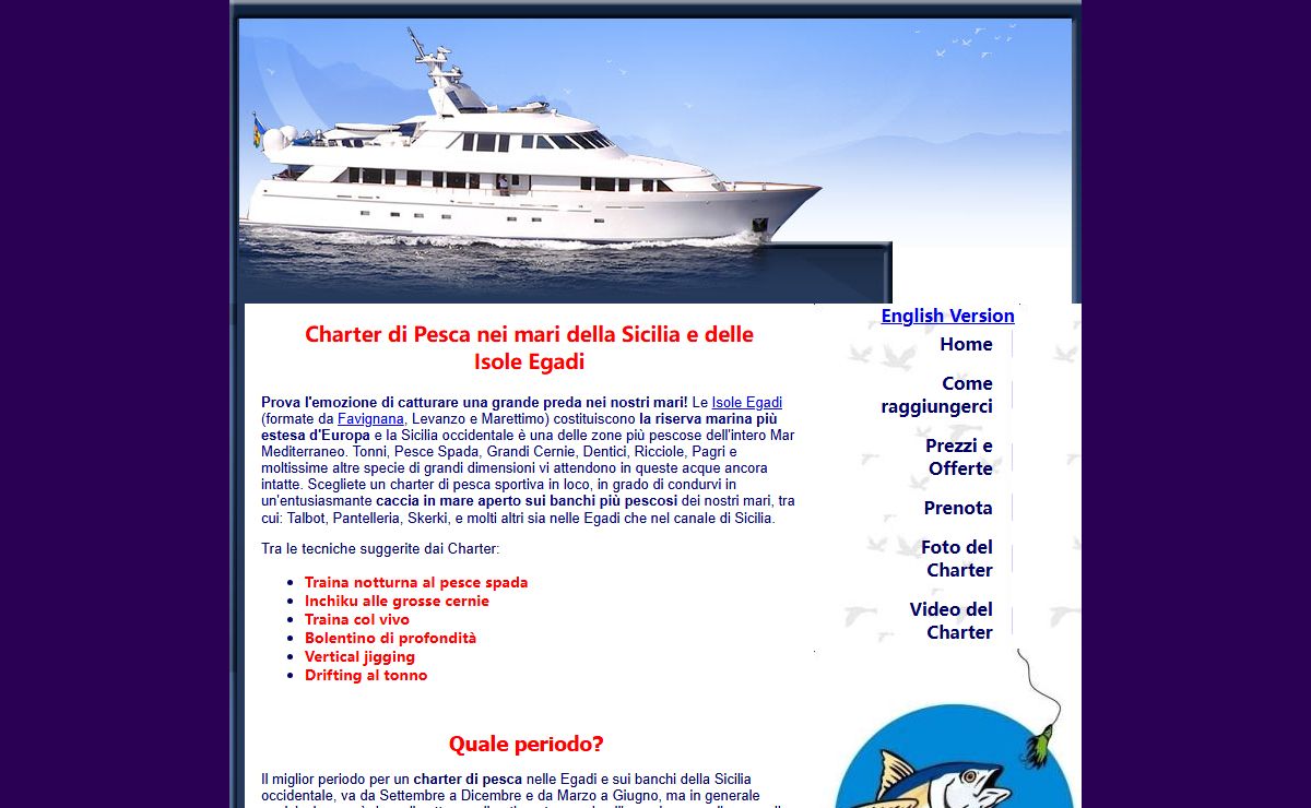 Charter di Pesca in Sicilia - Favignana, Isole Egadi