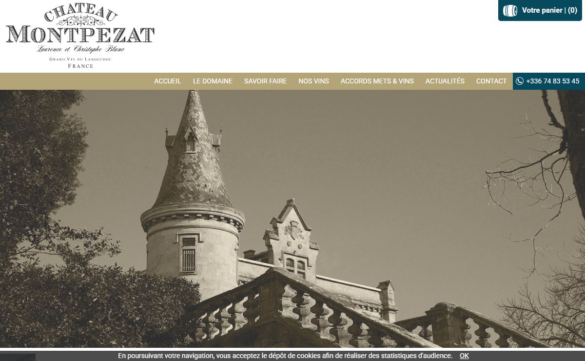 Chateau de Montpezat - Pézenas, vins AOC Bio de C & L BLANC