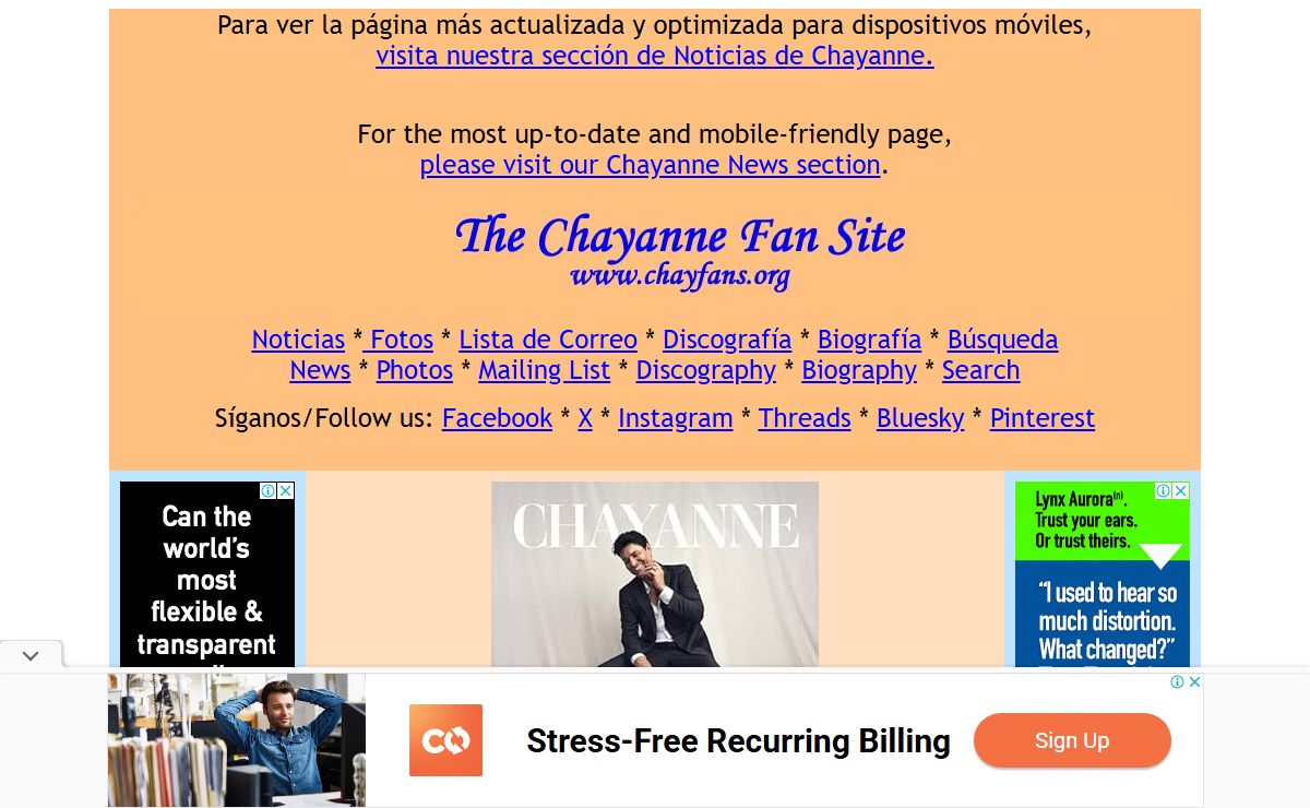 The Chayanne Fan Site - Chayfans.org