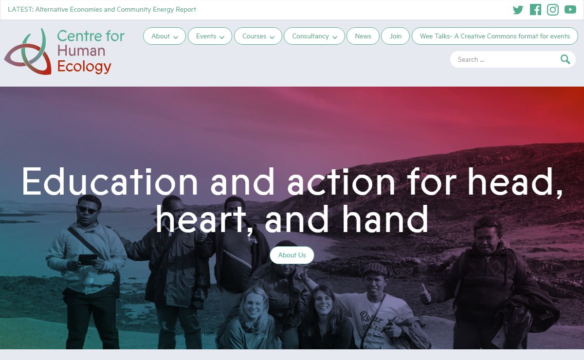Education and action for head, heart, and hand - Centre for Human Ecology