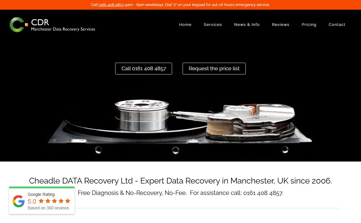 Cheadle DATA Recovery Ltd - Expert Recovery Since 2006