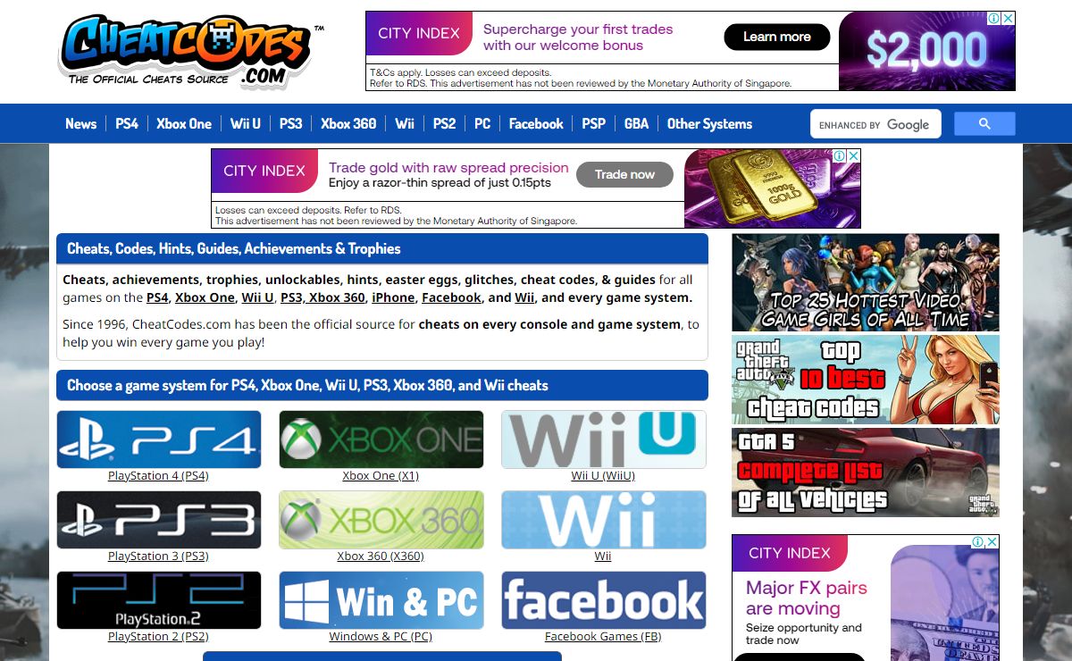 Cheats, Codes, Hints, Guides, Achievements & Trophies - CheatCodes.com