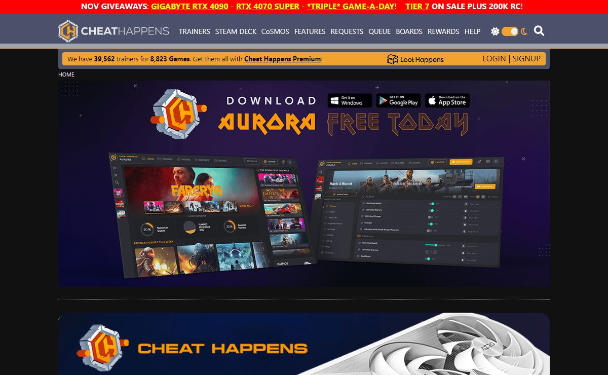 Cheats, Trainers, Codes, Steam Deck Hacks | Cheat Happens