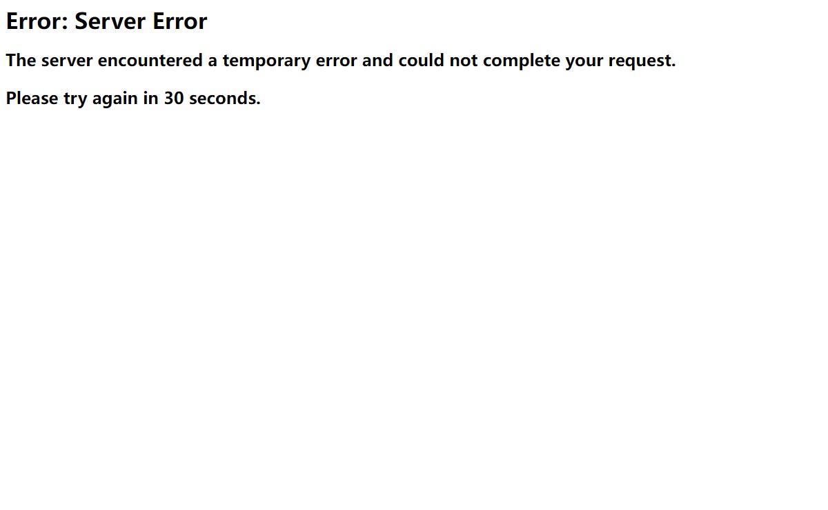 502 Server Error