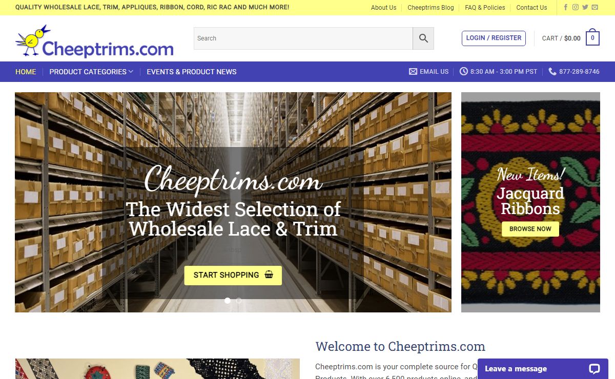 Cheeptrims.com - Quality Wholesale Lace and Trim Products - Cheeptrims