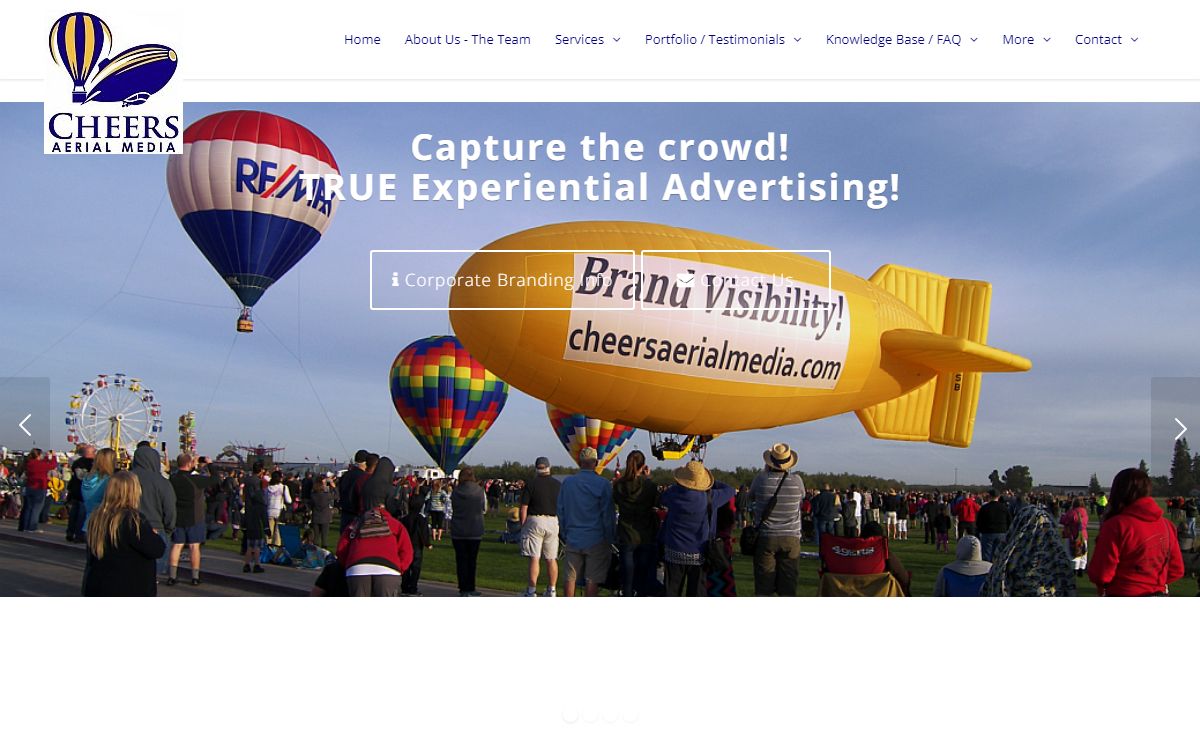 Aerial Advertising, Airship & Balloon Banner Ads - Cheers Aerial Media - Cheers Over California