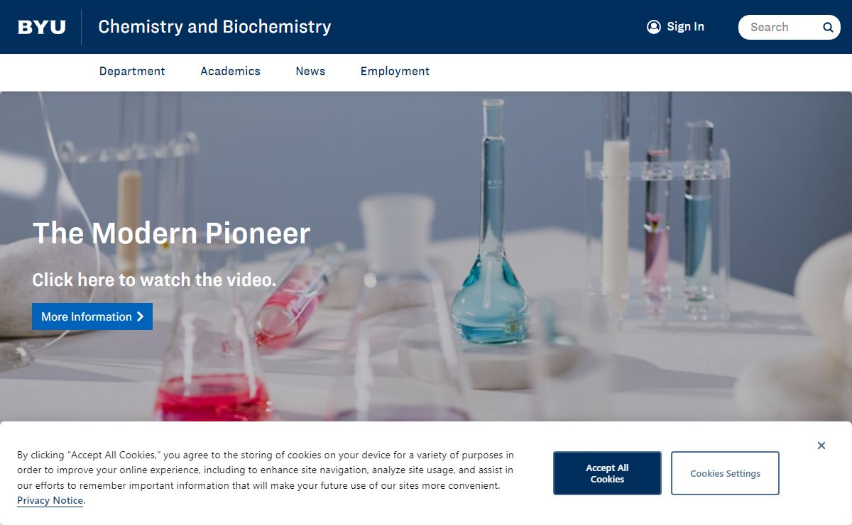 Home | BYU Department of Chemistry and Biochemistry