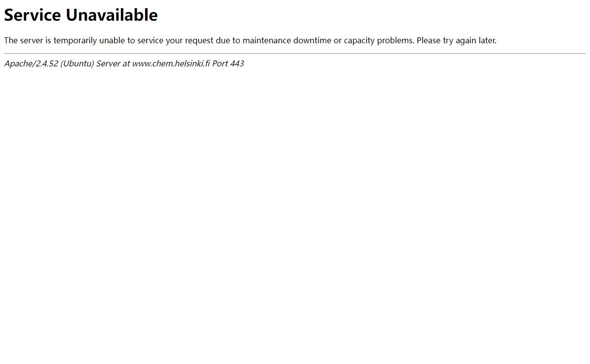 503 Service Unavailable