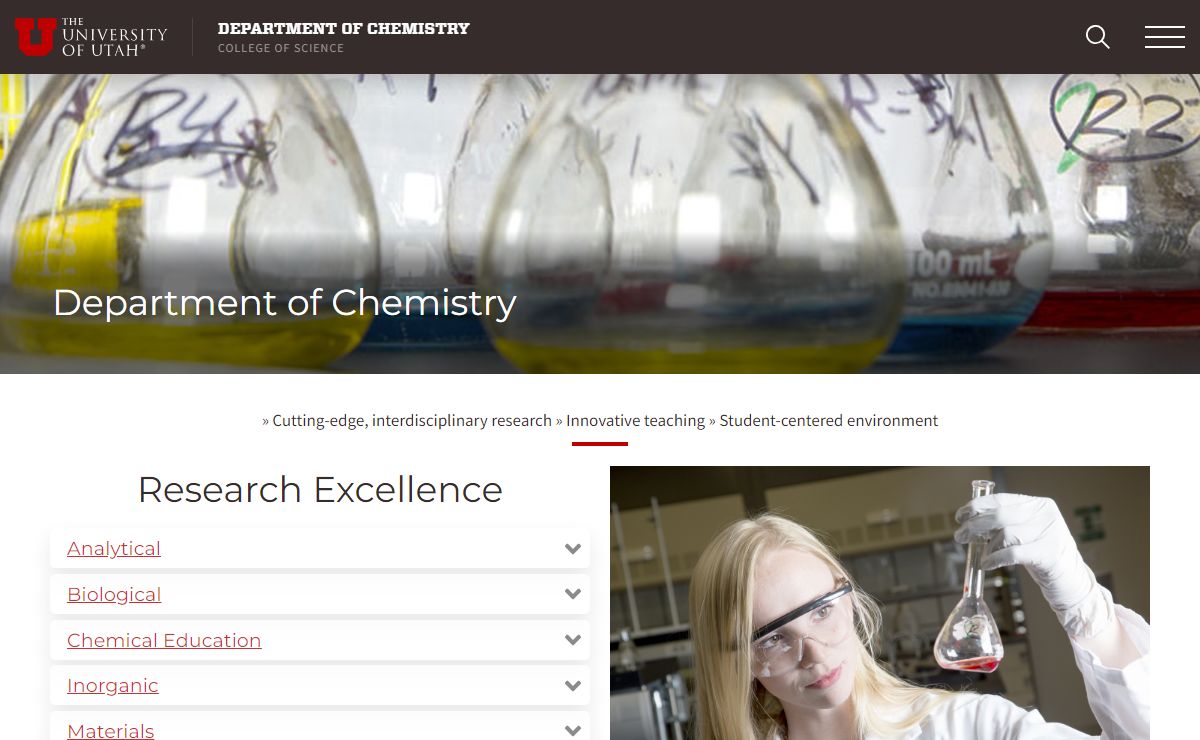 Department of Chemistry - The University of Utah