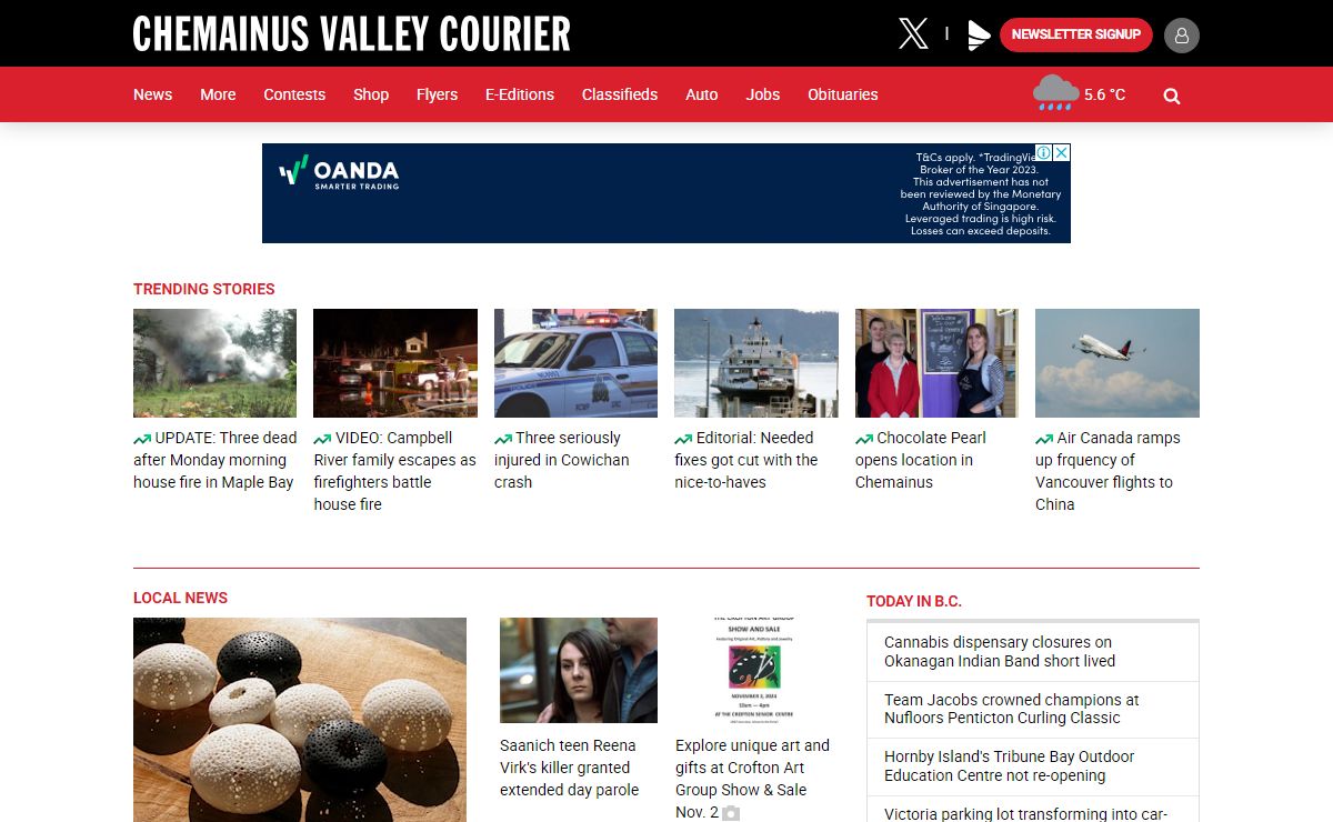 Welcome to the Chemainus Valley Courier - Chemainus Valley Courier