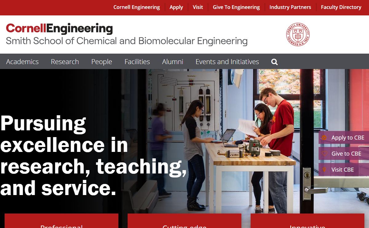 Robert Frederick Smith School of Chemical and Biomolecular Engineering (CBE) | Smith School of Chemical and Biomolecular Engineering