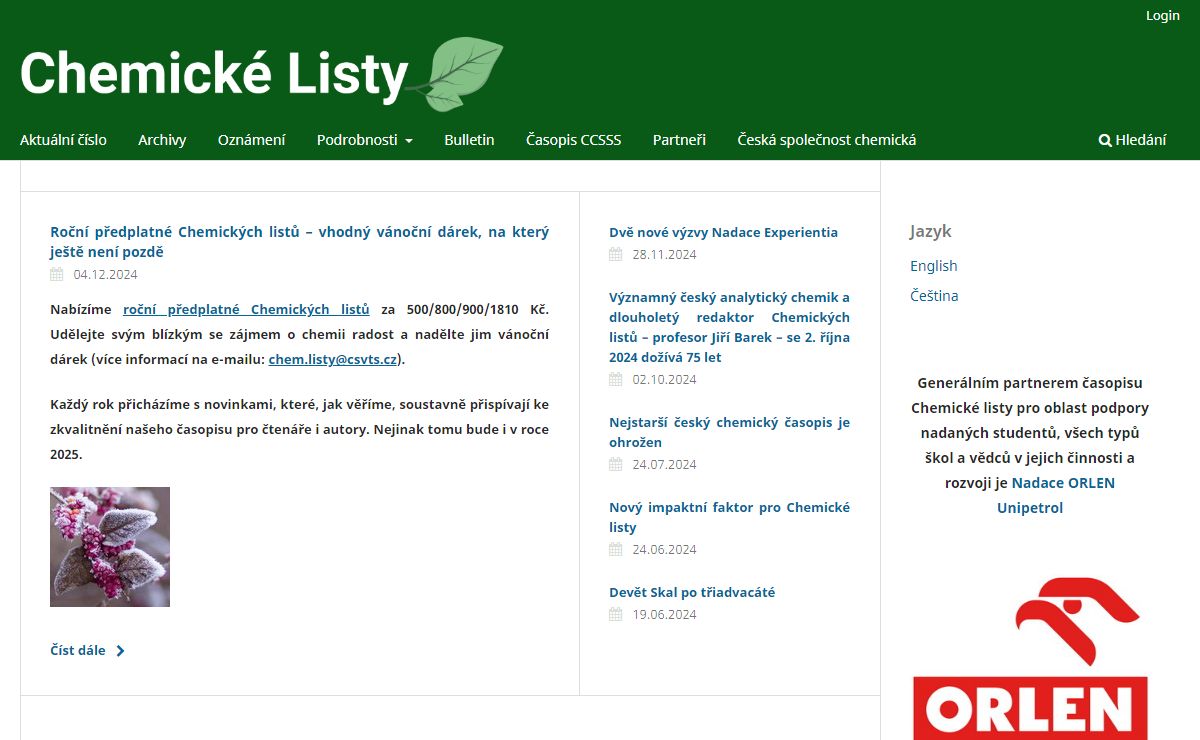 Chemické listy
