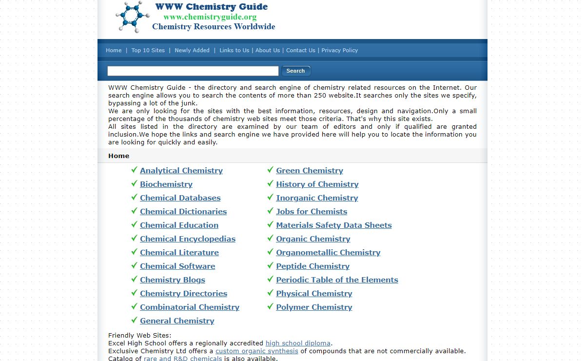 Chemistry Guide - Chemistry Search Engine