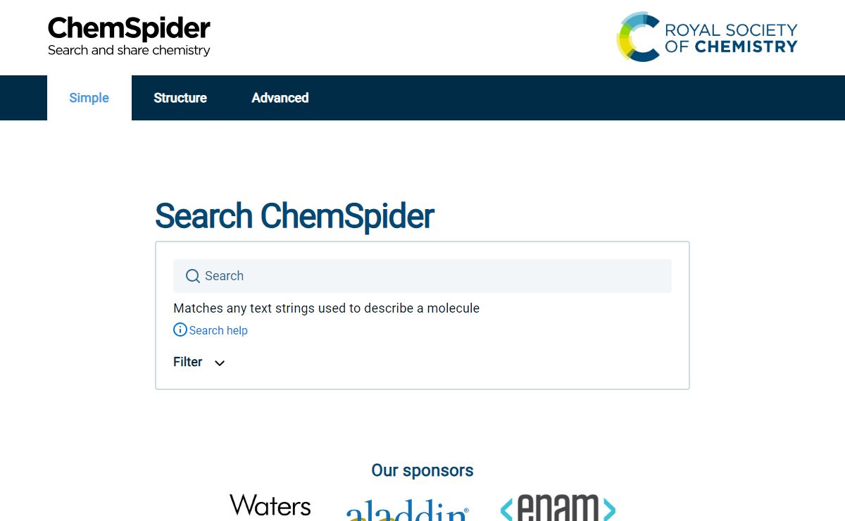 ChemSpider: Search and Share Chemistry - Homepage