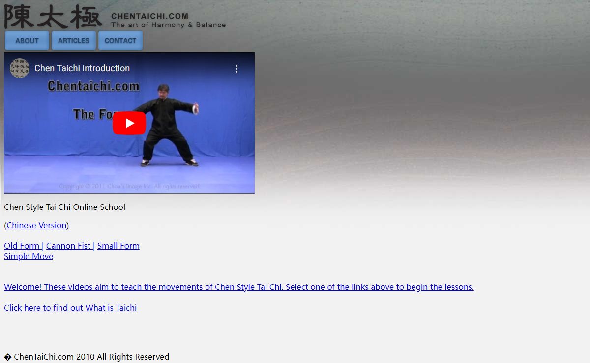 www.chentaichi.com | Chen Style Tai Chi