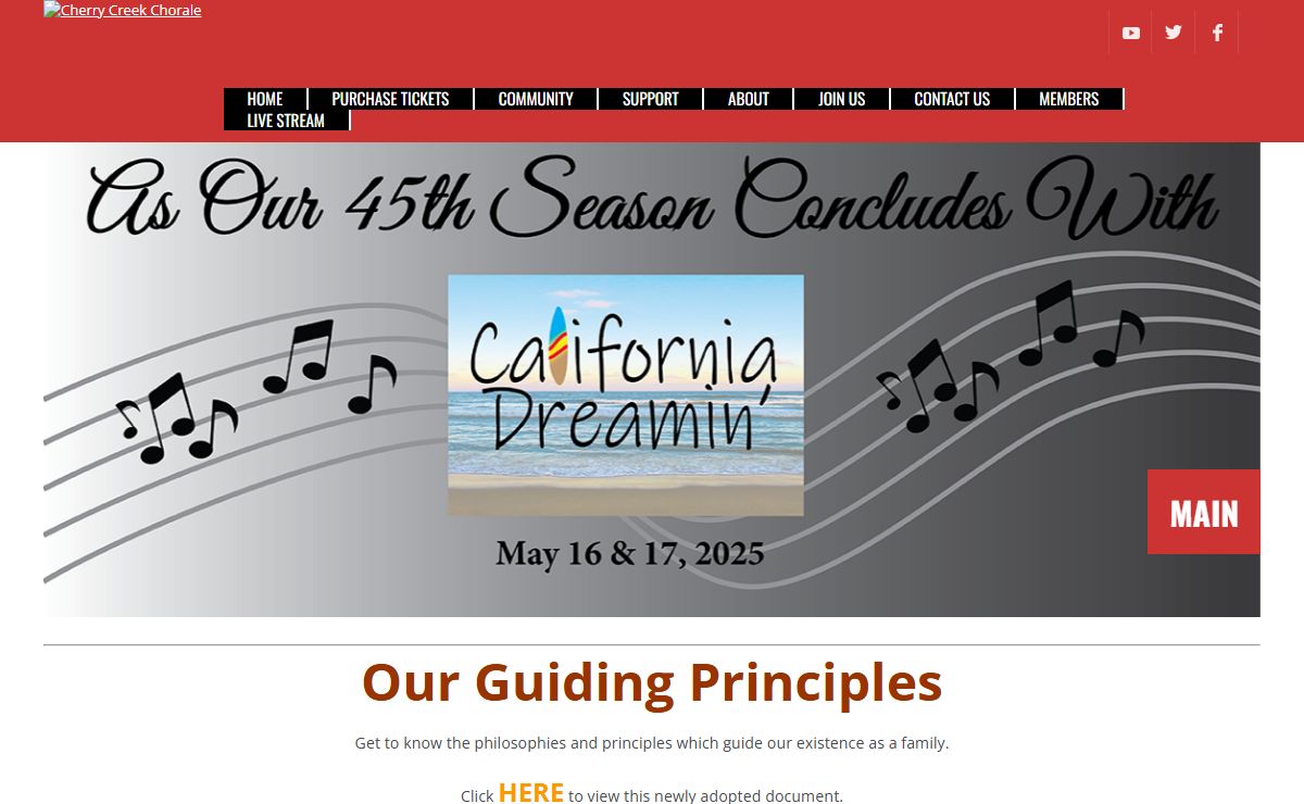 Cherry Creek Chorale › Creating Choral Community, Artistry, and Excellence