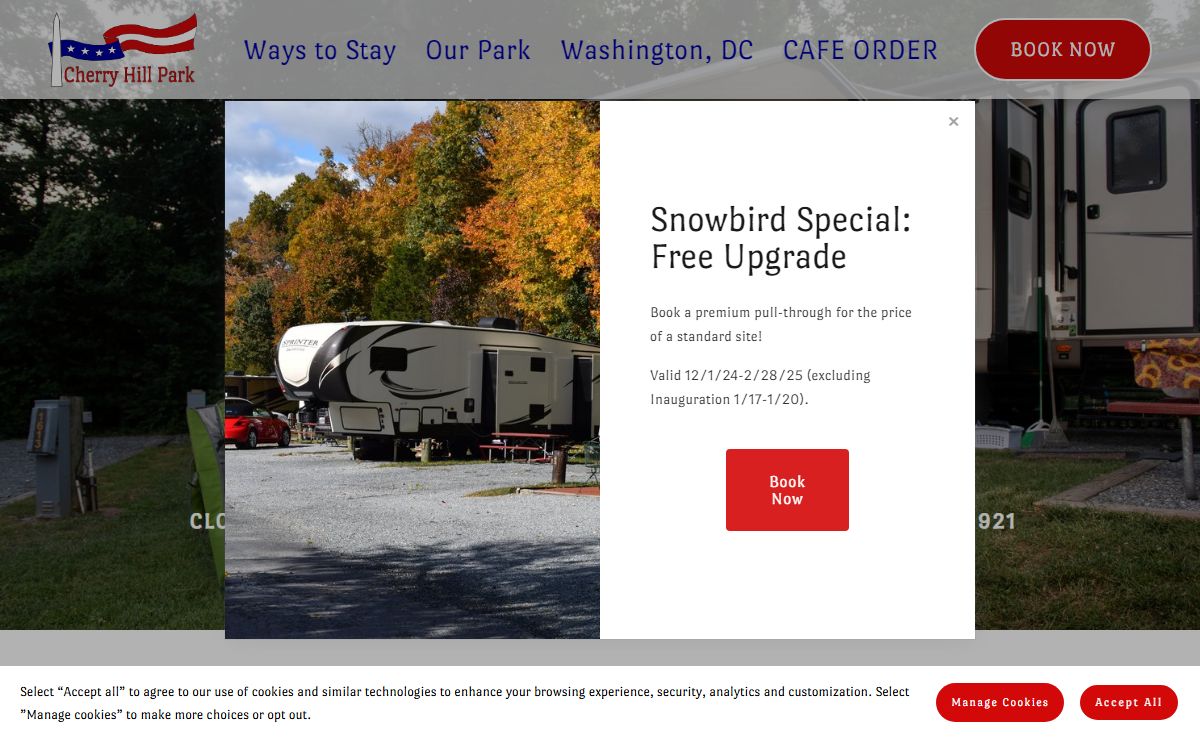 Cherry Hill Park | RV, Tent, and Cabin Camping Near Washington, DC