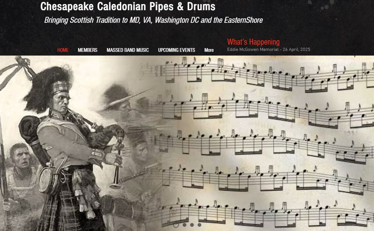 Annapolis Md's Pipe and Drum Band the Chesapeake Caledonian's