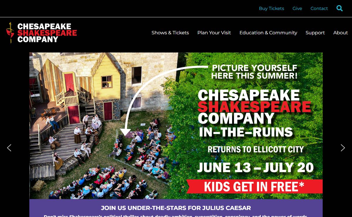Chesapeake Shakespeare Company – Maryland’s premier classic theatre
