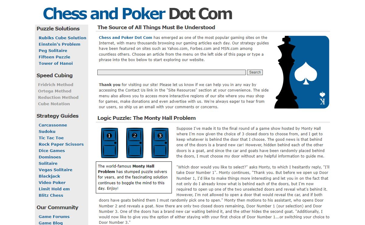 Chess and Poker Dot Com