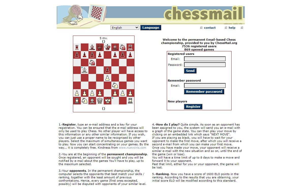 ChessMail.org - e-mail - email - Chess - correo electronico - correspondencia - Correspondence