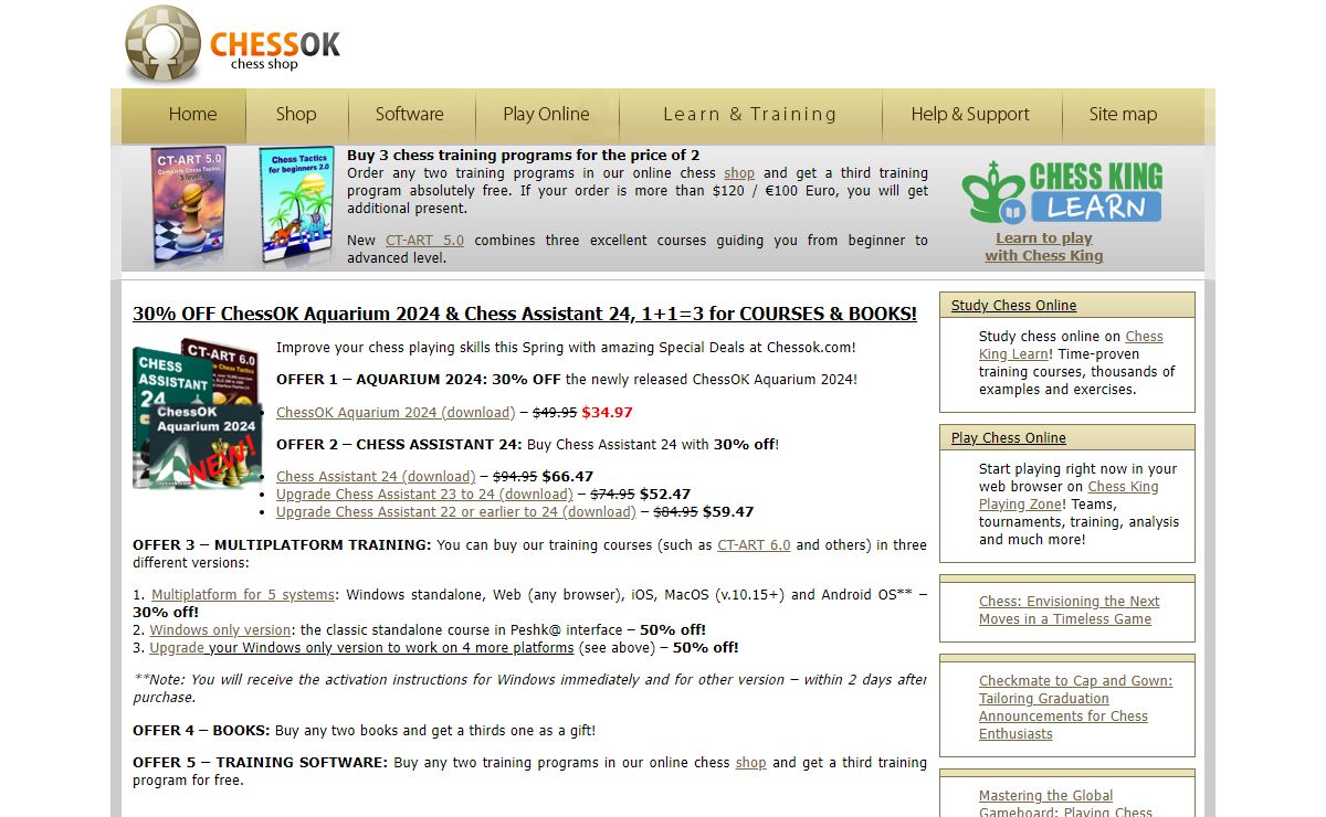 ChessOK.com: Chess shop from the developers of Chess Assistant and ChessOK Aquarium
