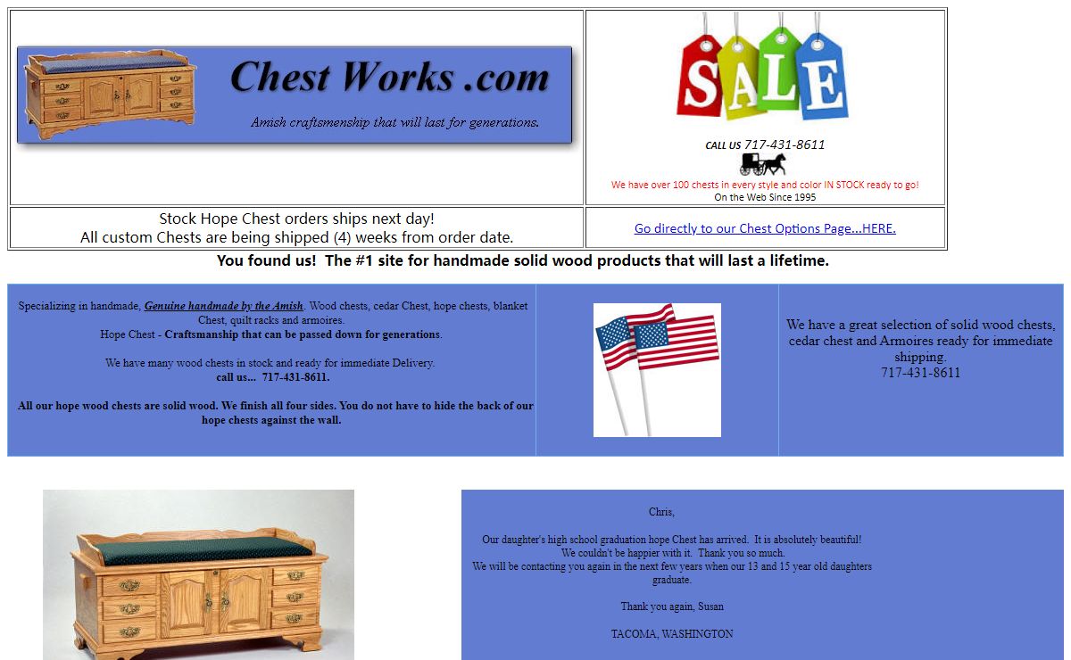 Beautiful Amish made wood chests ,hope chests, blanket chests, cedar chests, steamer trunks....Shipped anywhere in the U.S.A.