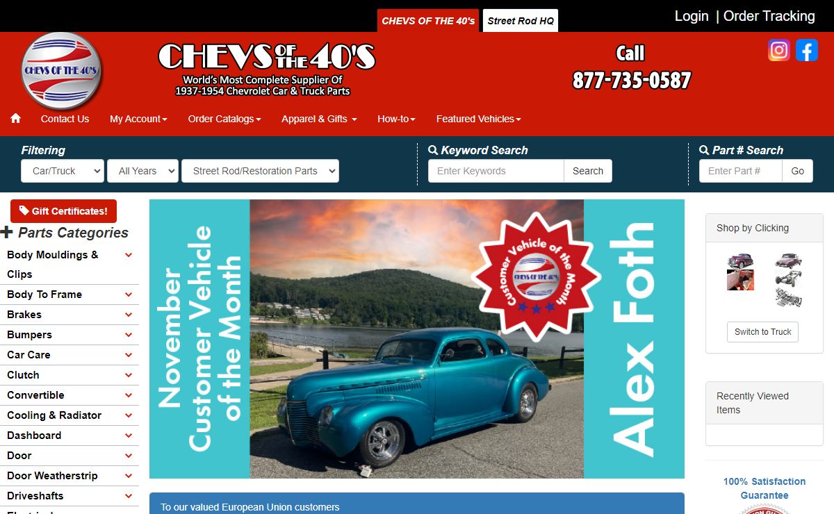 Chevs Chevs of the 40's | 1937-1954 Chevrolet Classic Restoration Parts for Cars & Trucks