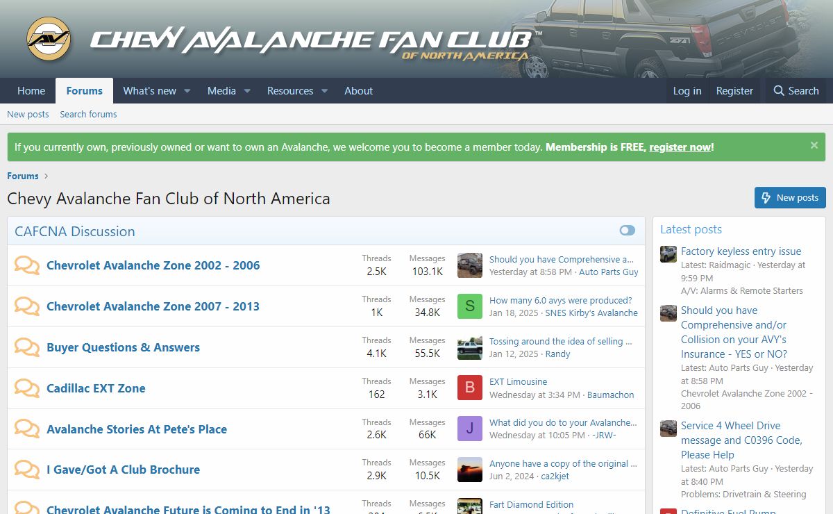 Chevy Avalanche Fan Club of North America