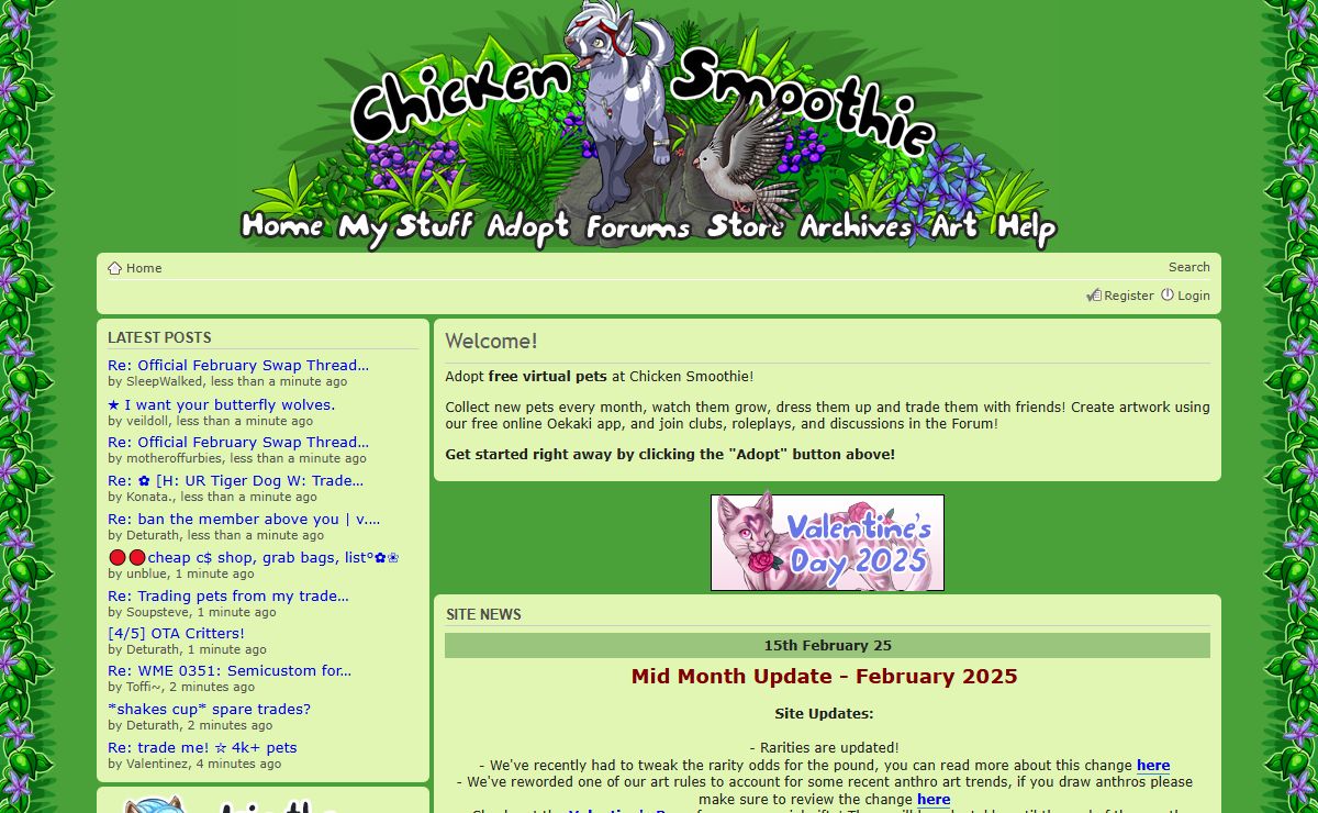 Adopt free virtual pets! - Chicken Smoothie