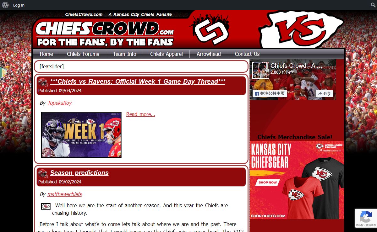 ChiefsCrowd.com – A Kansas City Chiefs Fansite