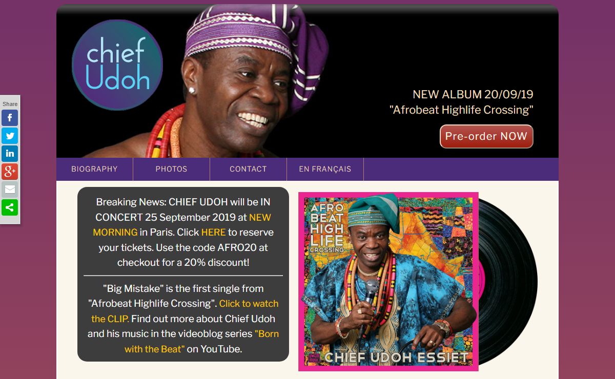 Chief Udoh Essiet - Nigerian Afrobeat and Highlife Music