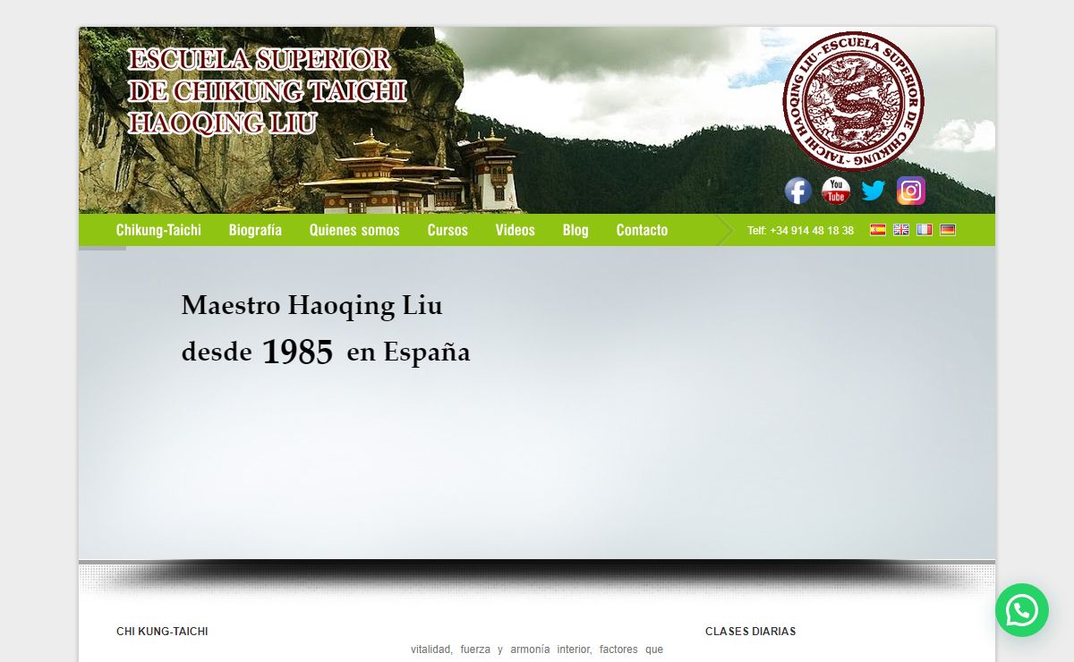Home Español - Escuela Superior de Chikung Tai Chi Haoqing Liu, Madrid - España