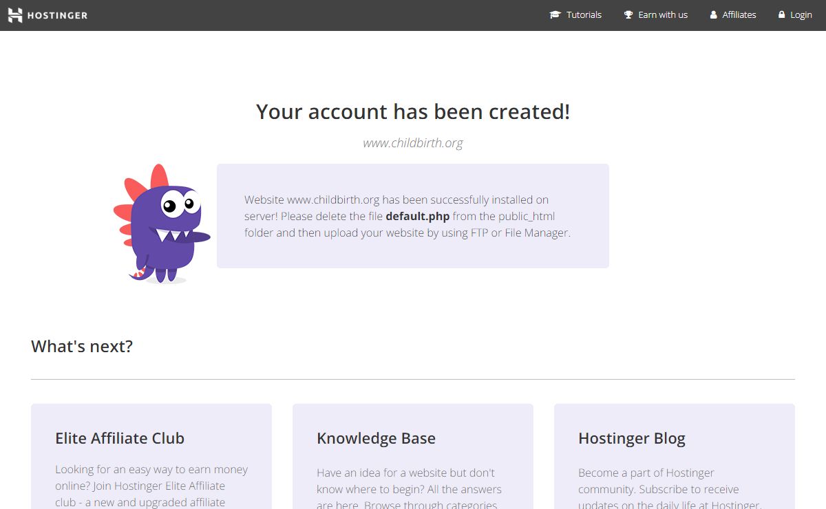 Default page