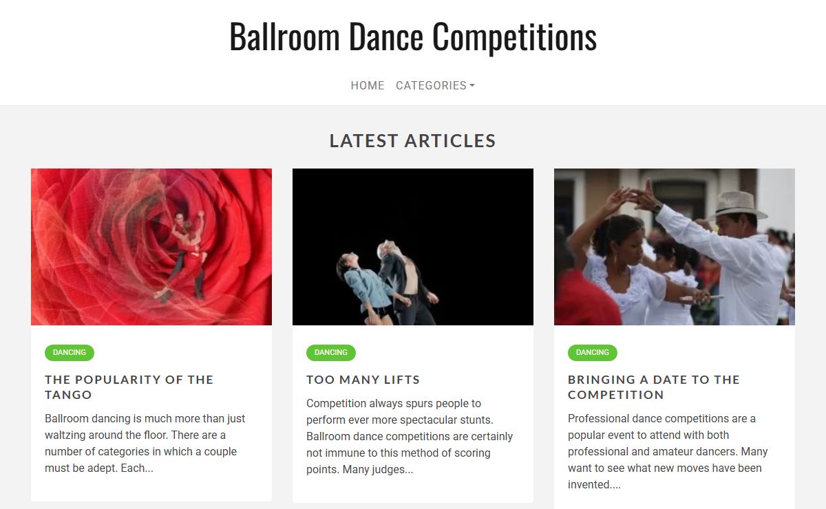 Ballroom Dance Competitions