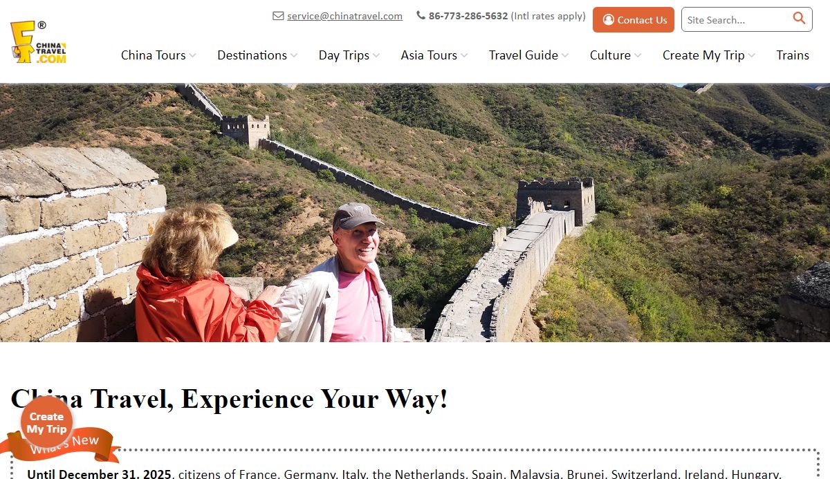 China Travel: China Travel Agency Featured in Multiple-Destination Tour Design