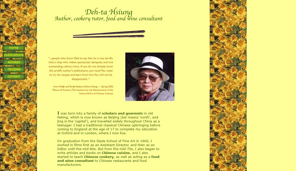 Chinese at Table, the web site of Deh-ta Hsiung, author and consultant