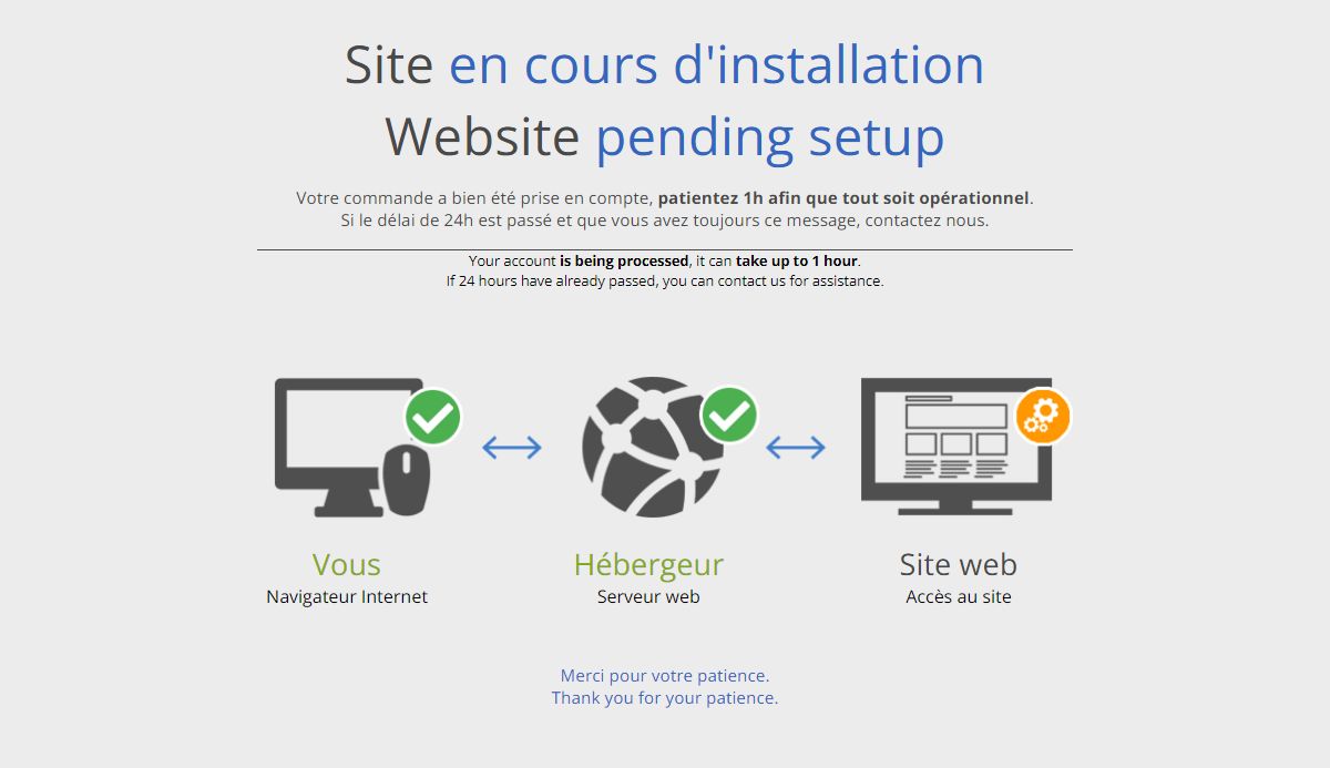 Site en cours d'installation
