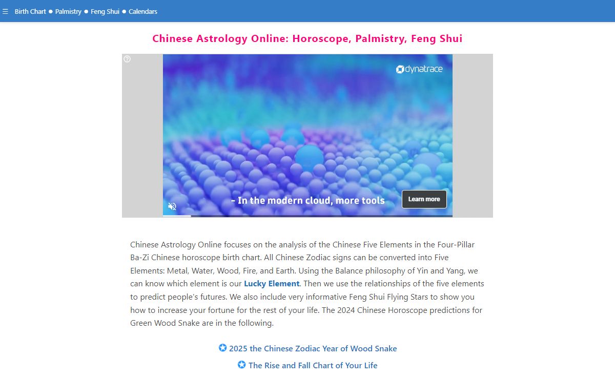 2025 Green Wood Snake, Chinese Five Elements Astrology, Feng Shui, Flying Stars, Palm Reading